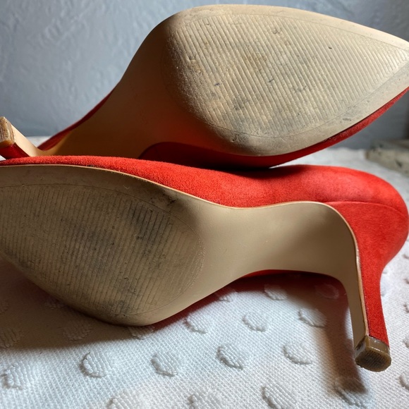 NINE WEST Red Suede Fifth 9x9 Womens Dress Pumps - Picture 5 of 16